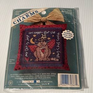 Vintage‎ 1997  cherished charms counted cross stitch kit 72367 5x5 G1